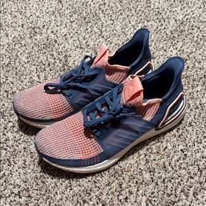 Adidas Ultraboost Pink and Blue Running Shoes